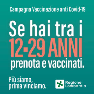 Campagna Vaccinale fascia di età 12-29 anni