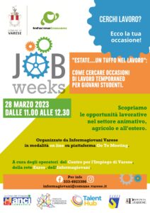 JOB WEEKS ESTATE UN TUFFO NEL LAVORO